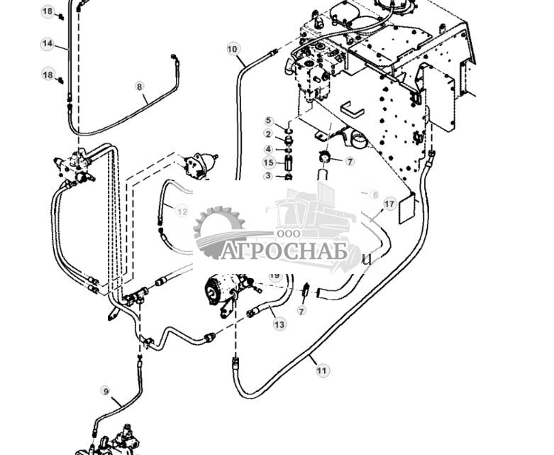 Шланги привода гидравл. вент. - ST850874 124.jpg